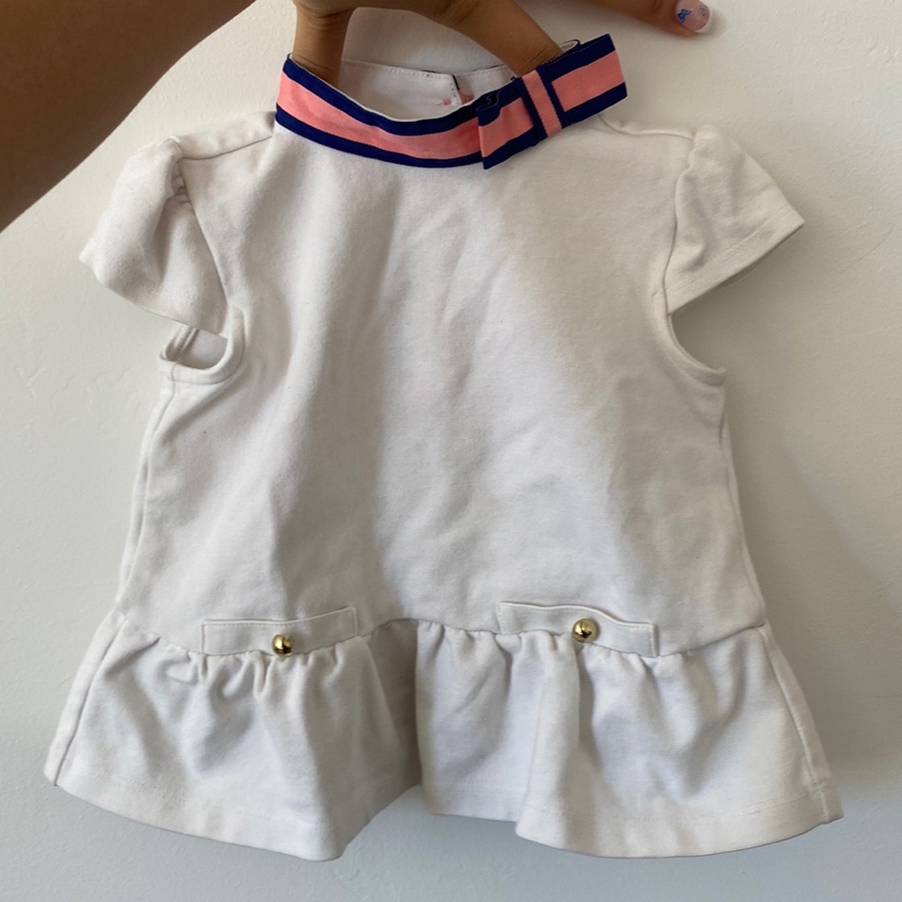 Janie and Jack bow neck top for baby girl